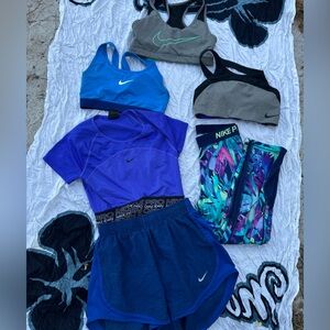 Bundle Nike Blue and Multicolor Dri-FIT Activewear
